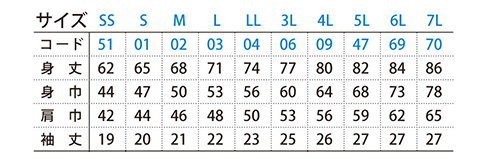 ドライポロシャツサイズ